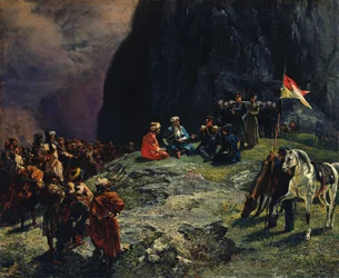 De ontmoeting van generaal Kluke von Klugenau en imam Shamil in 1837, 1849